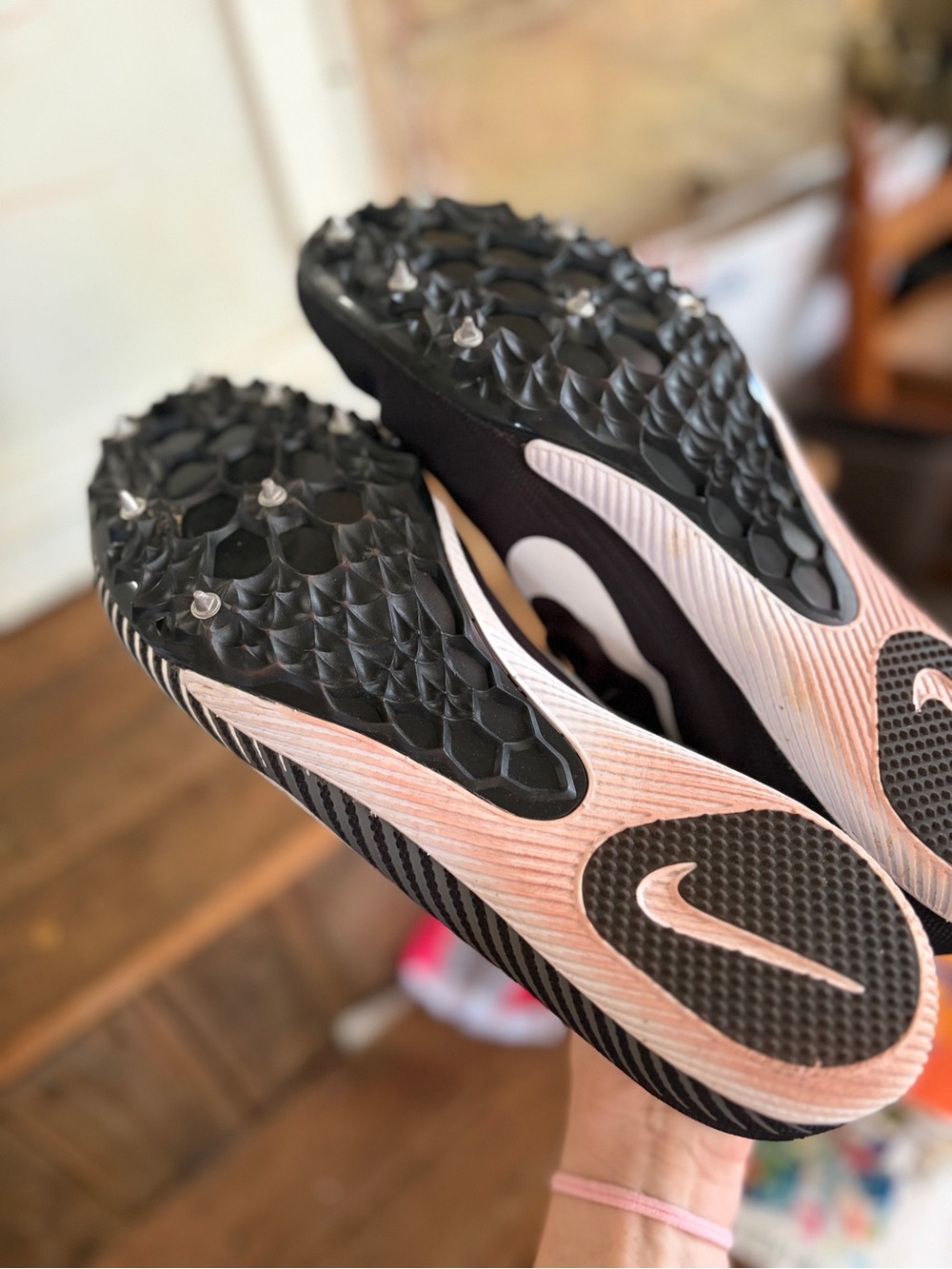 Nike Black and White Sprint Spikes - Picture 4 of 12